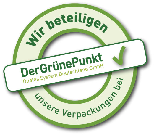 Mit diesem Logo möchten wir zeigen, dass wir Kunde bei Der Grüne Punkt - Duales System Deutschland GmbH sind